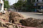 Alwar : new road damage by contractor labour