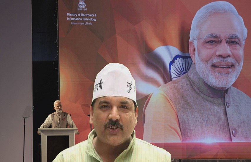 आप नेता संजय सिंह ने पूछा- पीएम के साथ ठाकरे, नीतीश और रामविलास पासवान की फोटो क्यों नहीं दिखती?