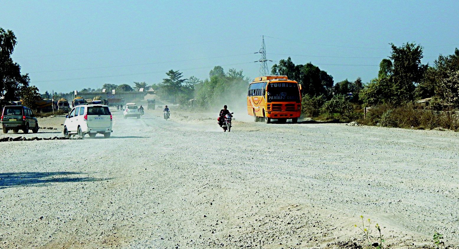 Satna Bela Bypass construction