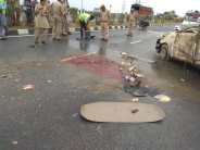 car accident on highway one man died eight badly injured