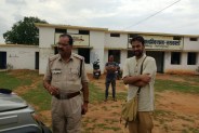 Student with police
