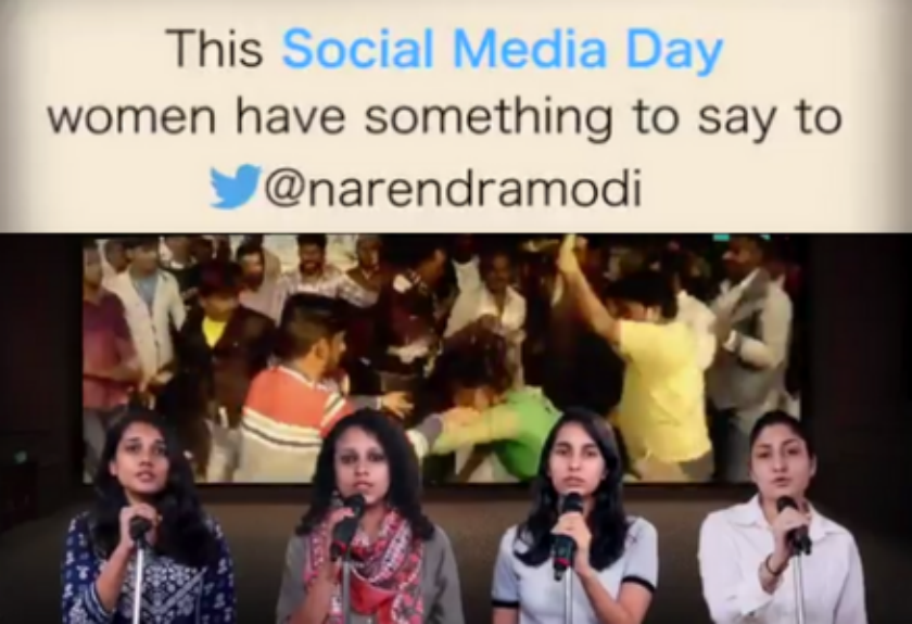congress releases a video targetting modi on social media day