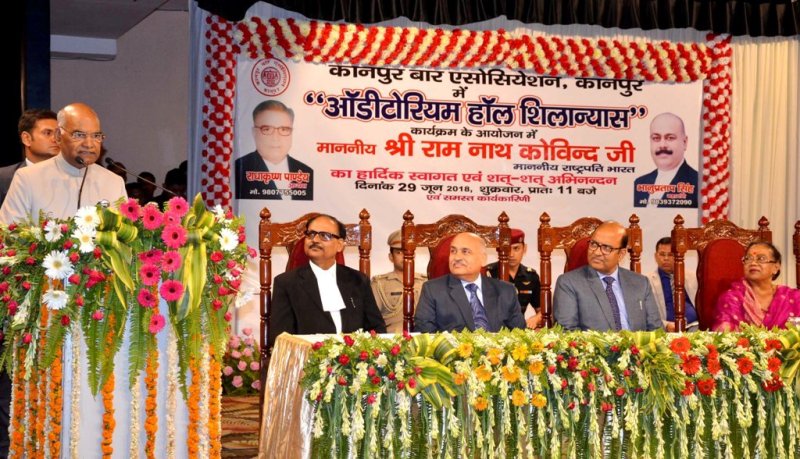 president motivated lawyers by telling his own experiences iin kanpur