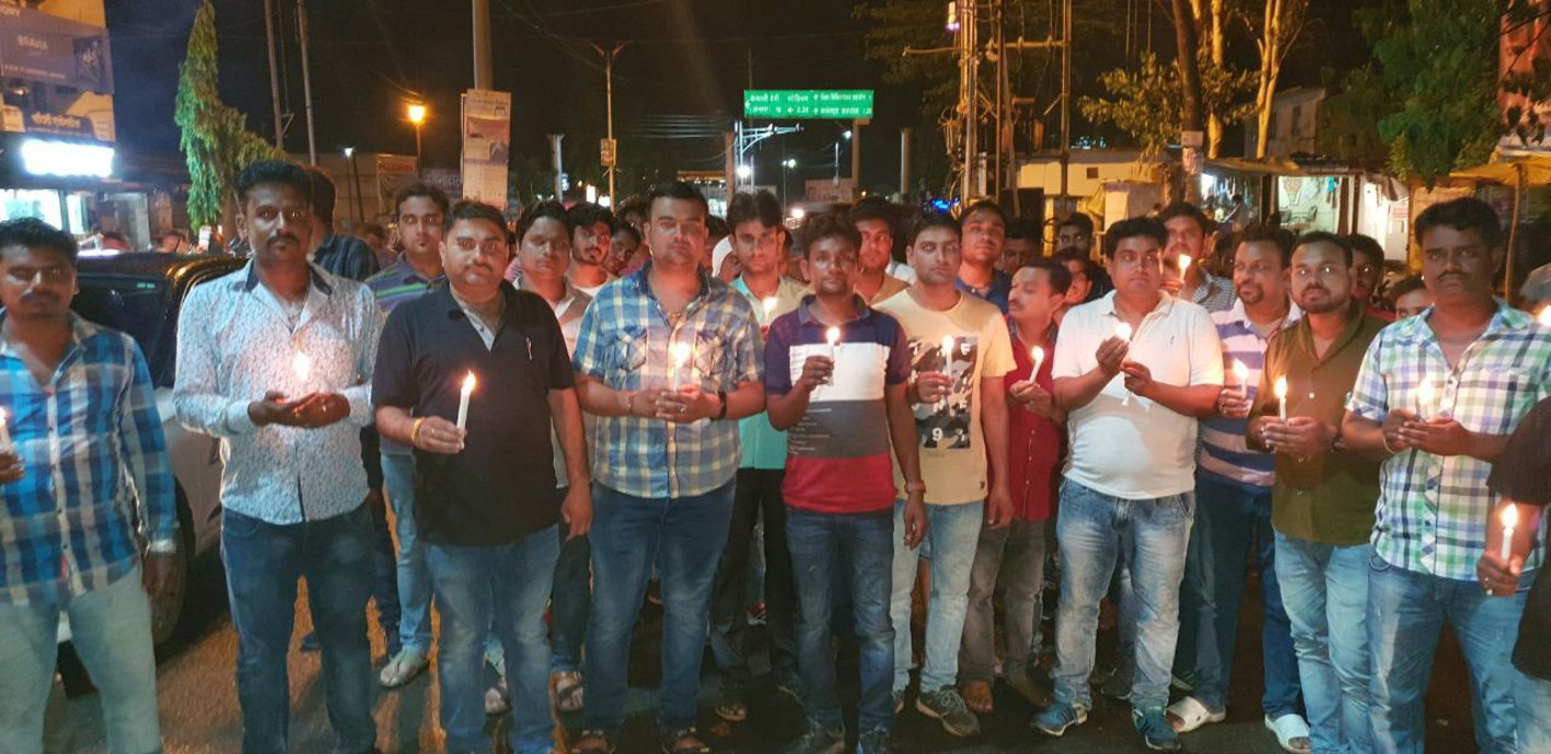 Youth Congress on the road, done candle march