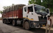 overloaded truck seized by lathi police