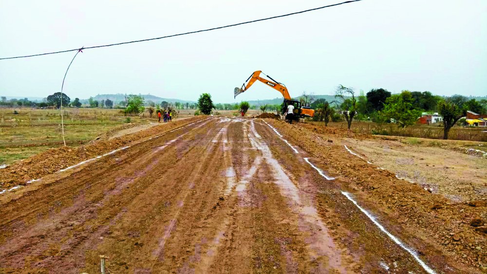 working progess in satna panna railway line