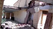 School building in damaged condition