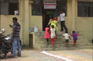 Victim woman with children