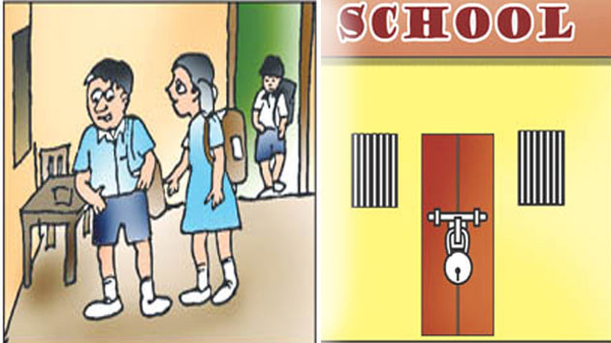 Children refuse to go to teacher Vihin school