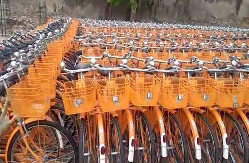 Free bicycles distribution students Scheme in bhilwara