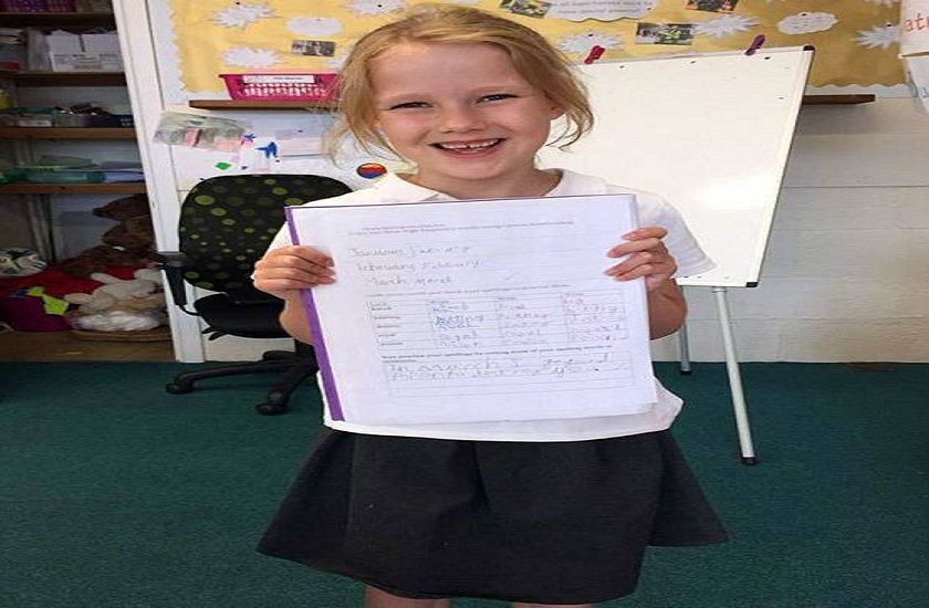 7 year old girl wrote a chilling message in her homework book