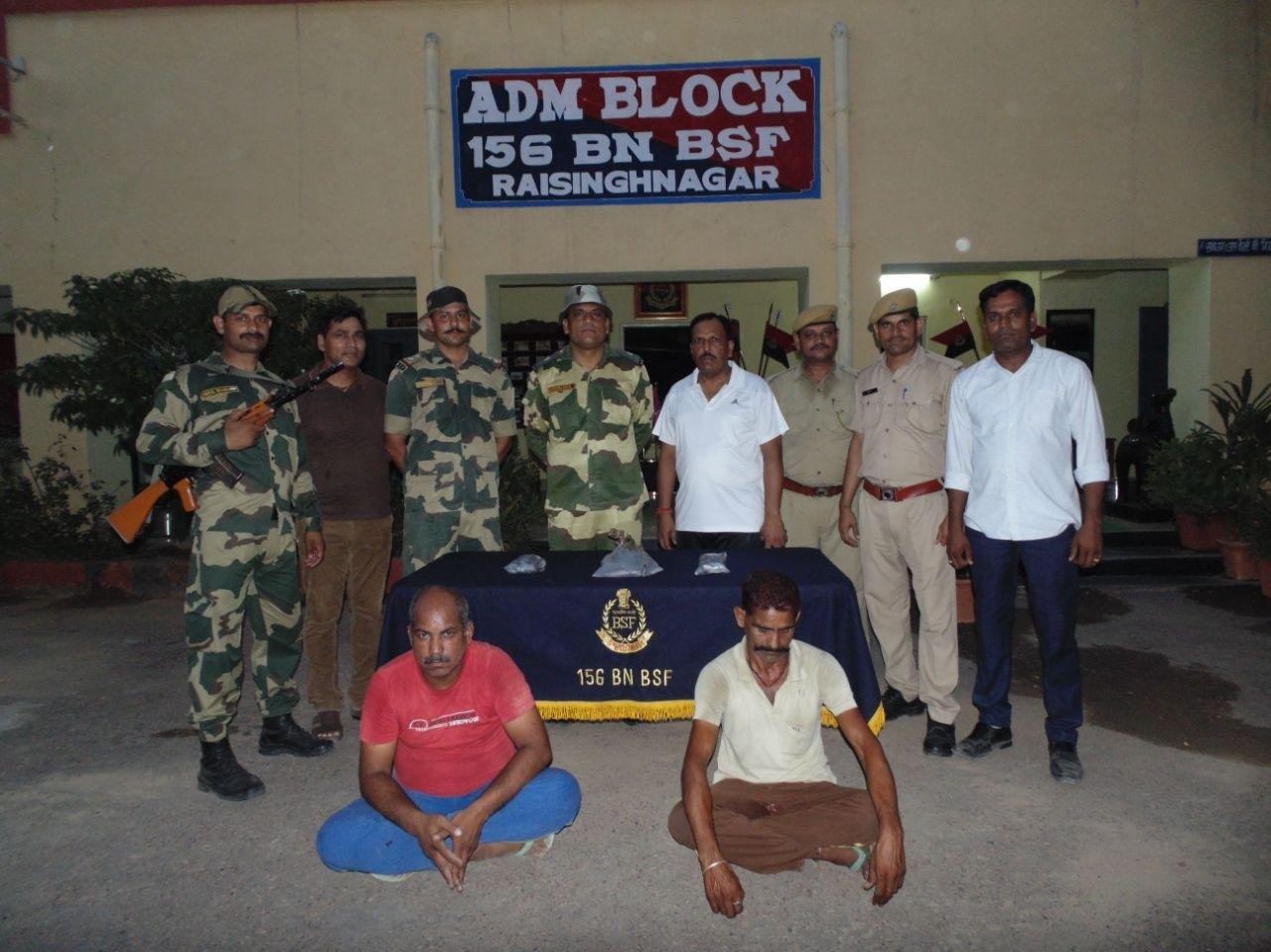 bsf caught two opium smugglers