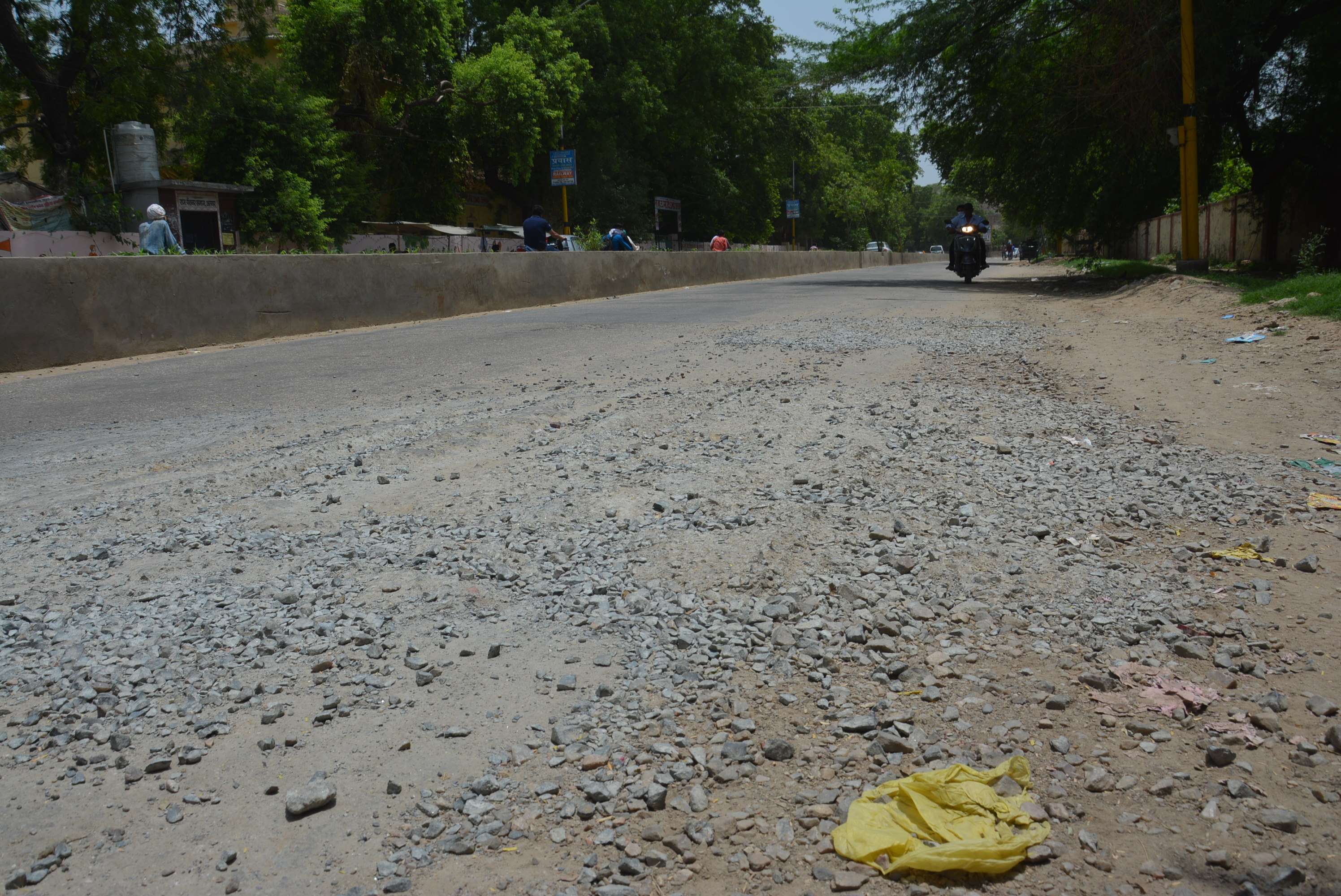 Alwar : bad condition road in city