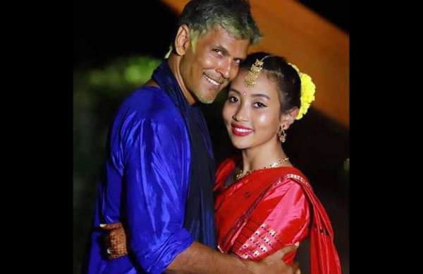 milind soman and his girlfriend