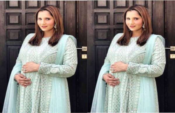 sania mirza guve pose with baby bump