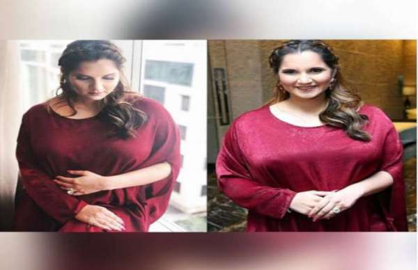 sania mirza guve pose with baby bump