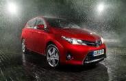 car in rain