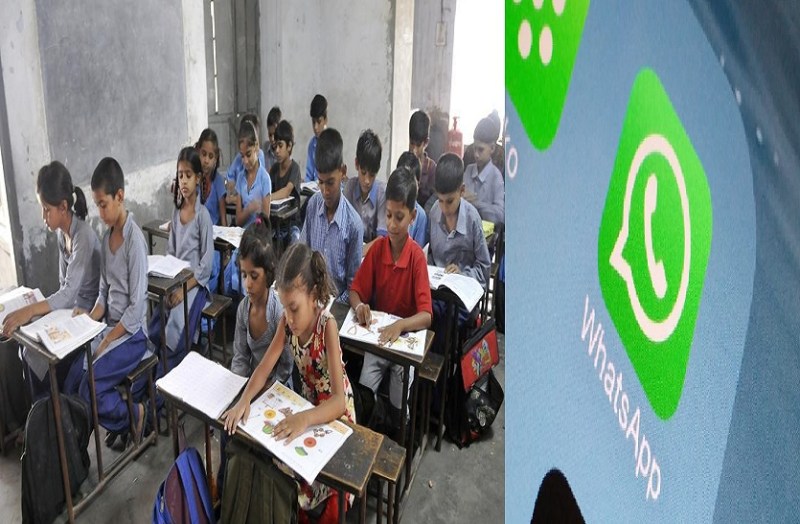 teachers and students monitored through whatsapp in primary school up