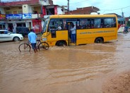 Rain water on NH