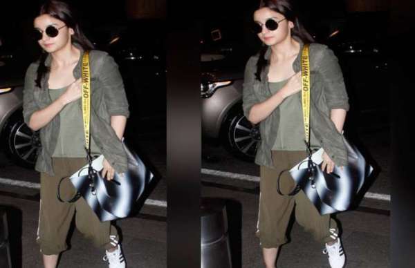 alia bhatt spotted at airport with cost handbag
