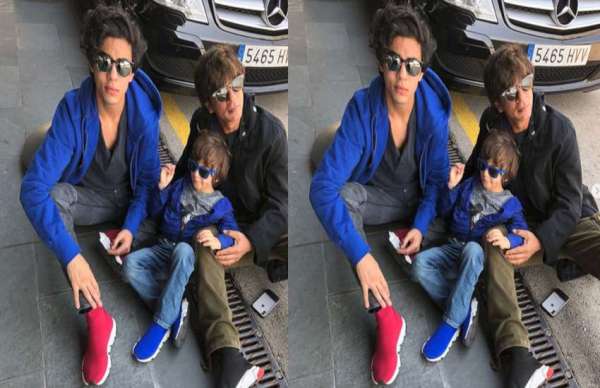 shahrukh khan returned from the holiday with family