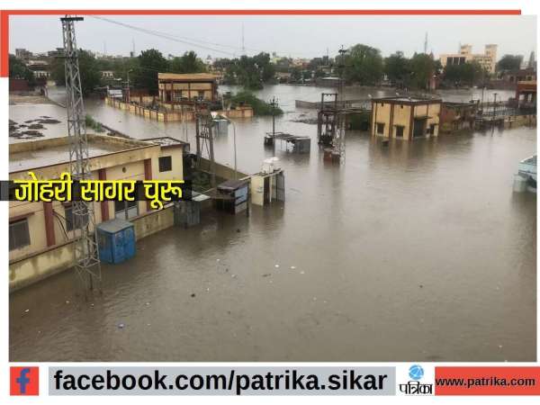 Rain in sikar churu Shekhawati