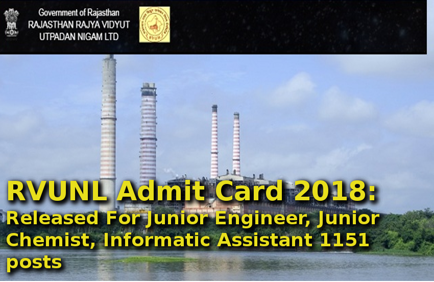 RVUNL Admit Card 2018