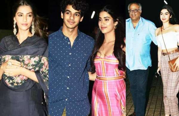dhadak screening janhvi kapoor and ishaan khattar latest photos