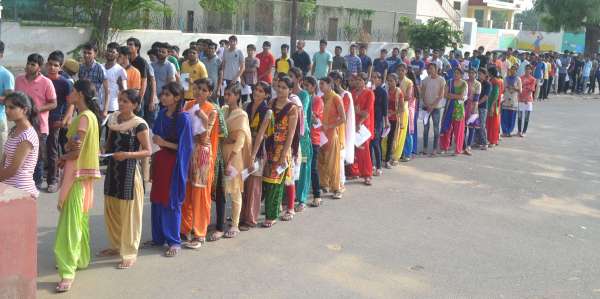 pics of Constable recruitment examination -2018