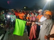 Message of environmental protection delivered by cycle rally