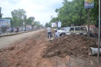 Alwar : bad condition road in city