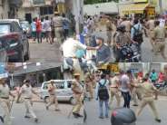 pics of police baton charge on students