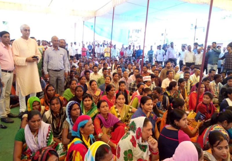 TS Singhdeo in employees strike