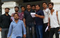 APSU student protest against Vice-Chancellors and Officers in Rewa