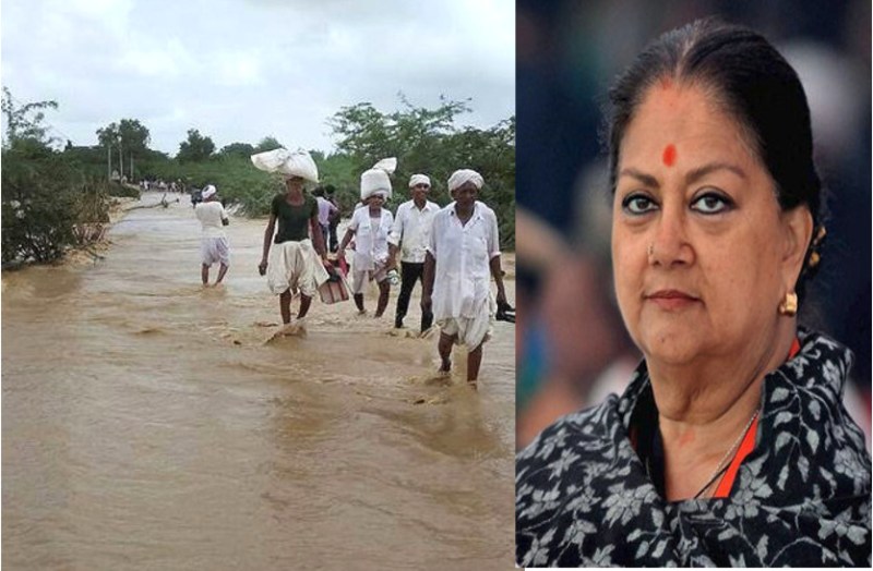 heavy rains in rajasthan, cm raje apeeals