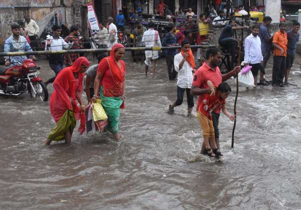 Heavy rain in bikaner