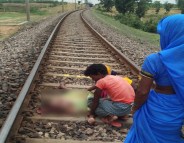 Cut by train
