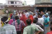Women came out on the streets in bhilwara