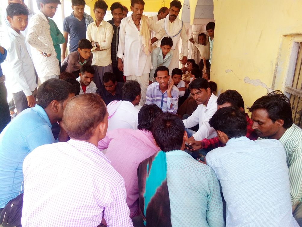 Unhappy villagers demonstrated by administration action