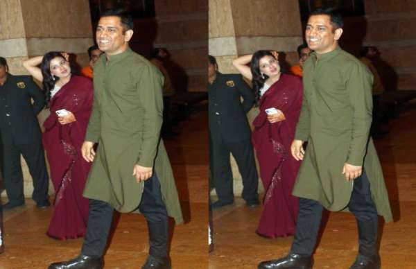 dhoni and wife sakshi attand poorna patels sangeet ceremony