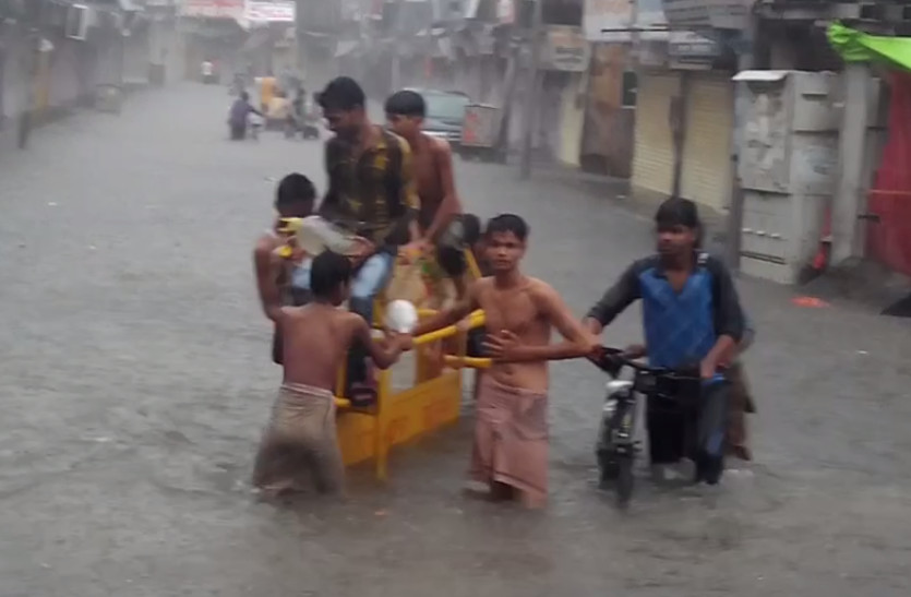 heavy rain in bharatpur
