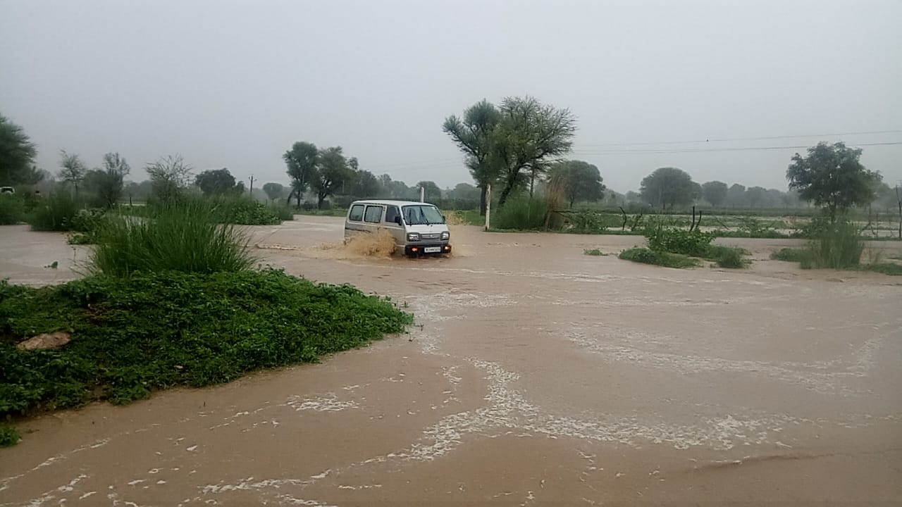 rain in chomu and near by villages