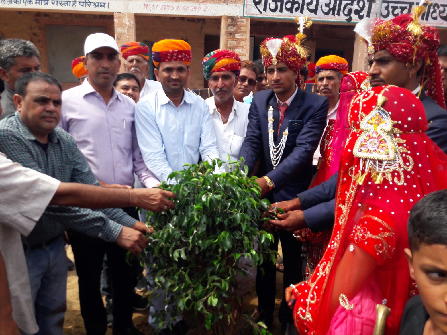 Two newly married couples planted plantation in Rohini