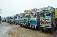 Truck strike continues