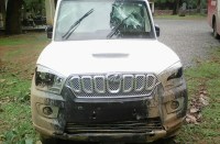 डीजल चोर स्कार्पियों को जंगल में सड़क किनारे छोड़कर भागे, पुलिस ने गाड़ी किया जब्त