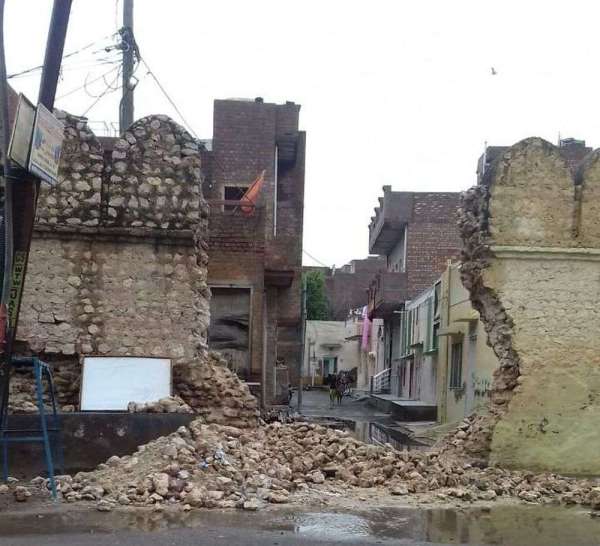 Heavy rain in bikaner