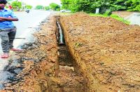 Alwar bad condition road in city