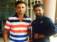 Ashutosh Singh with Rahul Dravid