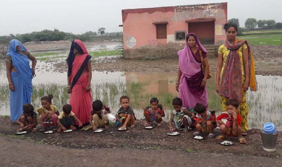 Nutrition feeding children on the road