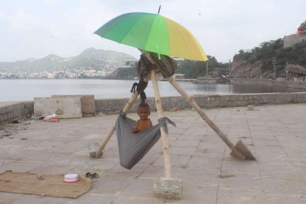 Beautiful pictures of the baby in the swing